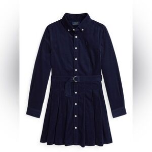 Navy Blue Button-Up Dress